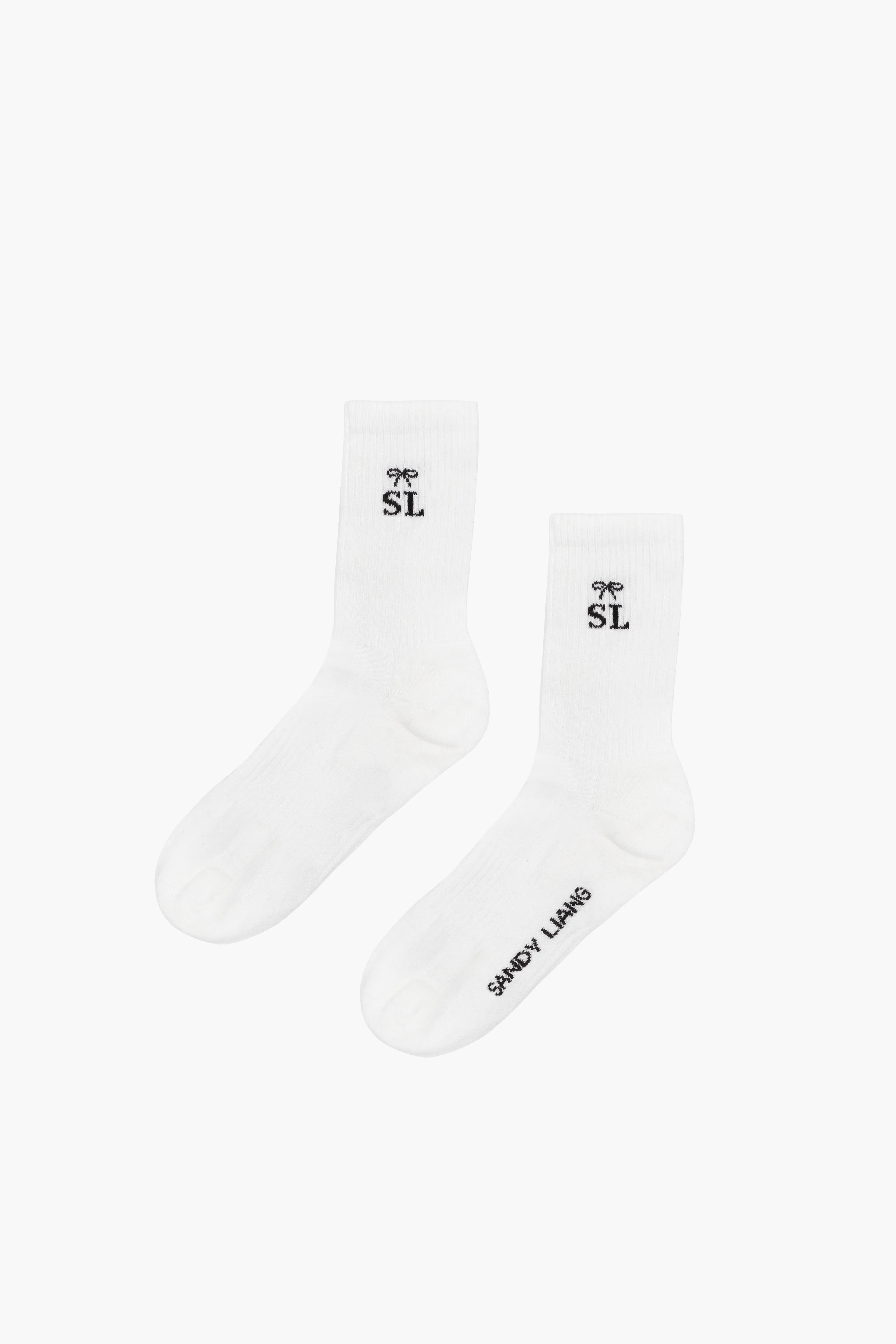 SPORT MONOGRAM SOCK IN WHITE