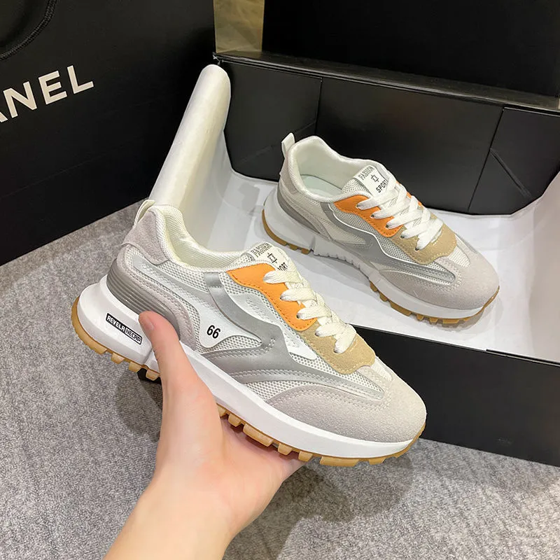 spring New Female Casual Shoes Breathable Light Woman Sneakers Women's Vulcanize Shoes Mixed Color Non-slip Soft Sole Shoes