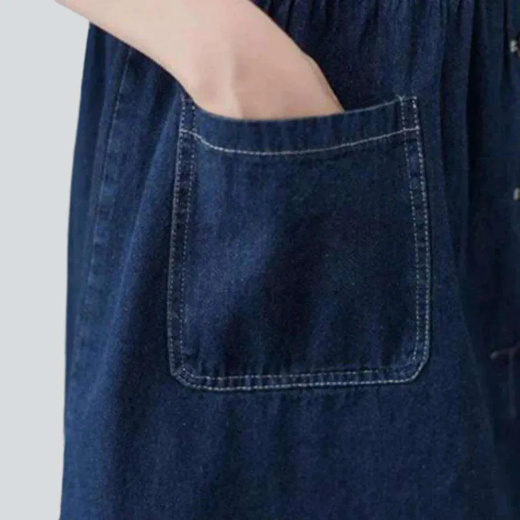 Timeless classic dark wash denim dress