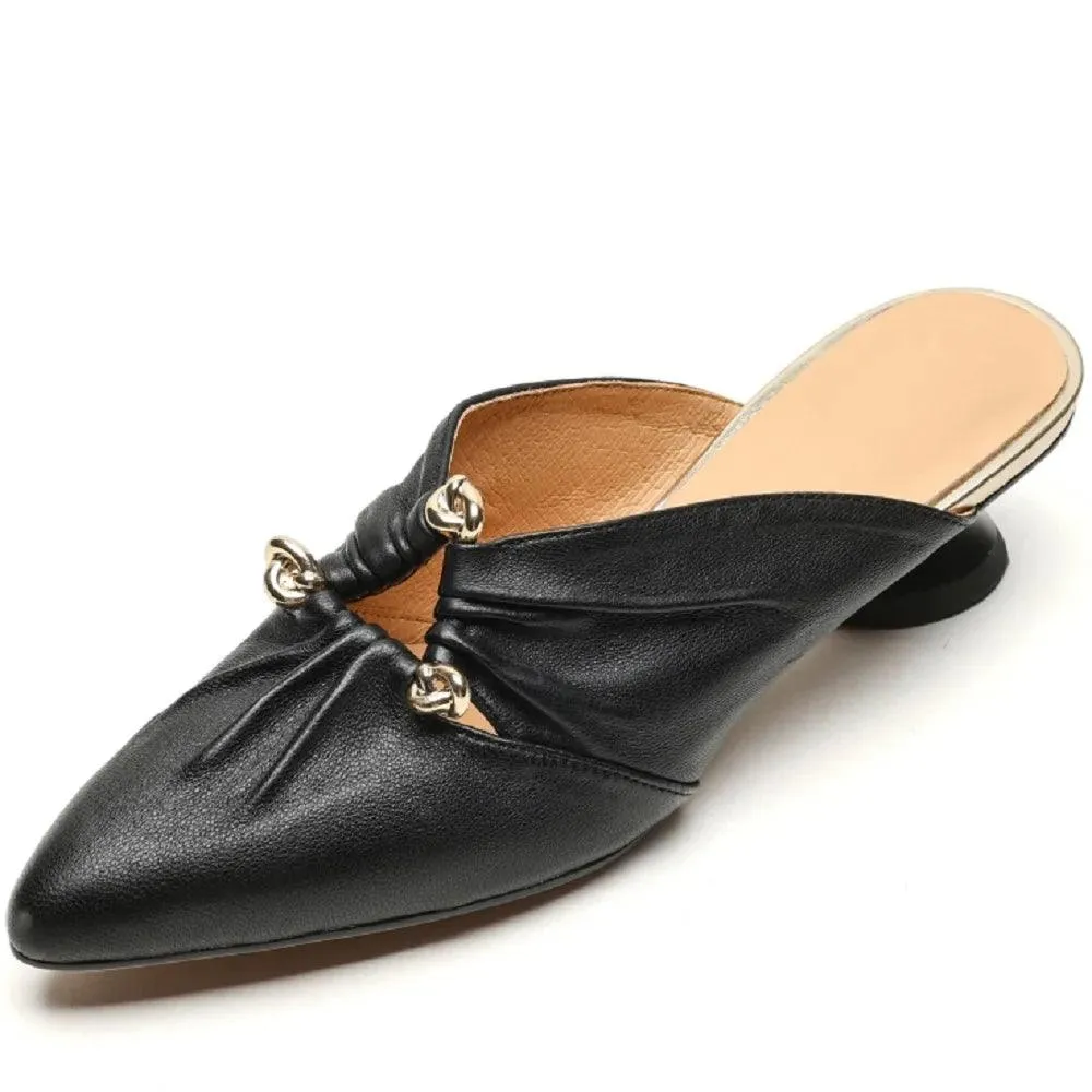 TSS69 Leather Slippers Sandals - Women's Casual Shoes