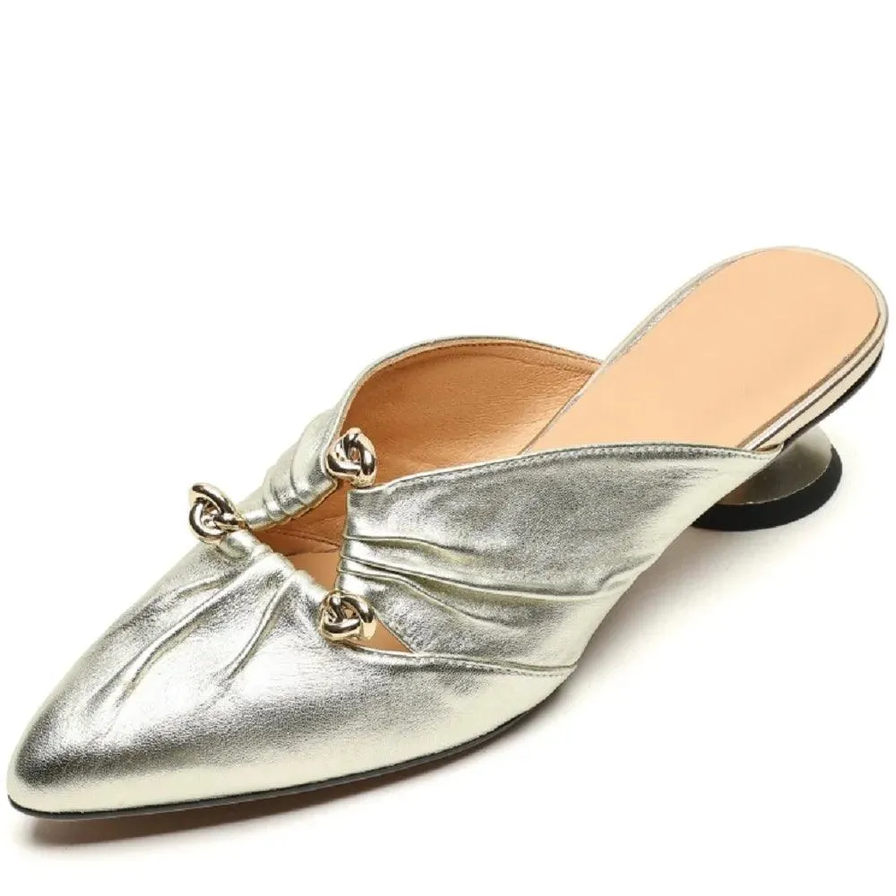 TSS69 Leather Slippers Sandals - Women's Casual Shoes