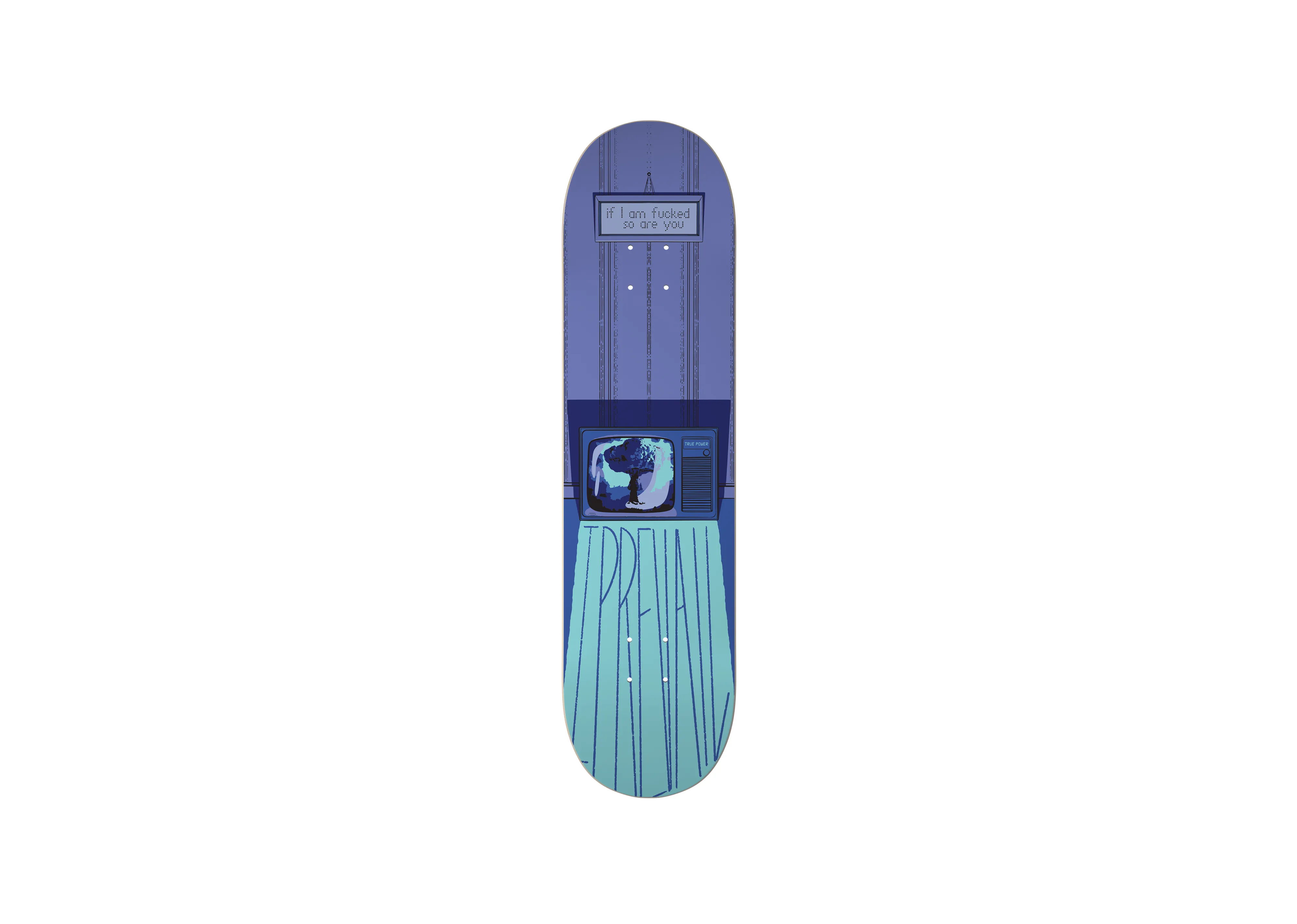 TV Glow Skate Deck