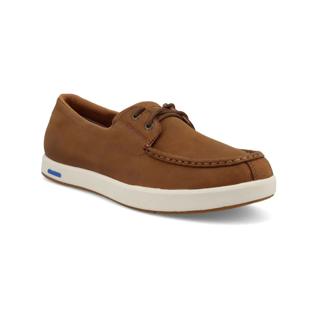 'Twisted X' Men's Ultralite X™ Boat Shoe - Lion Tan