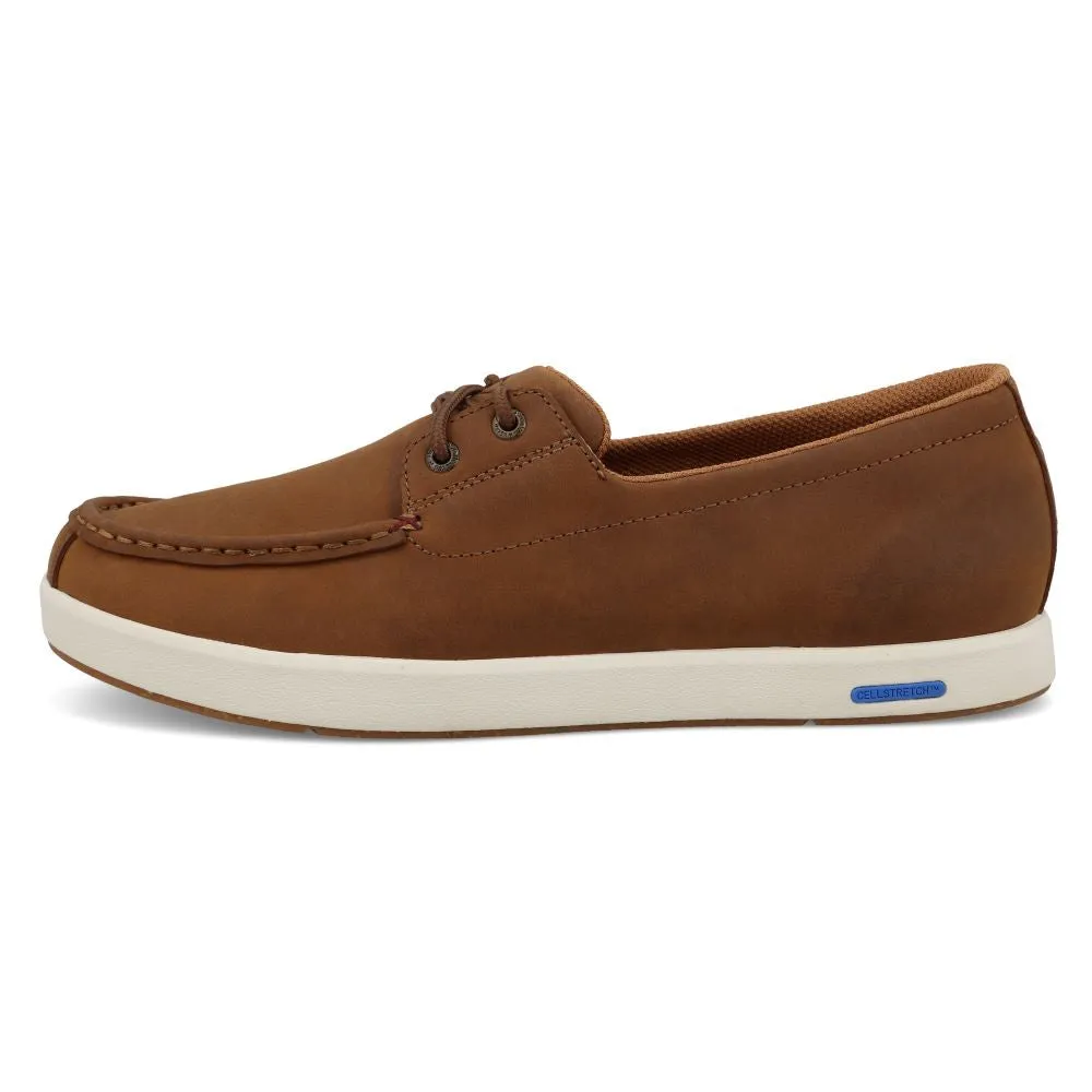 'Twisted X' Men's Ultralite X™ Boat Shoe - Lion Tan