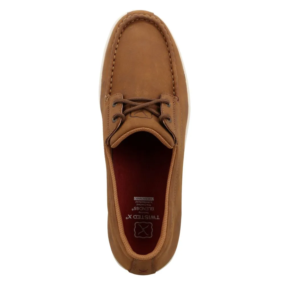 'Twisted X' Men's Ultralite X™ Boat Shoe - Lion Tan