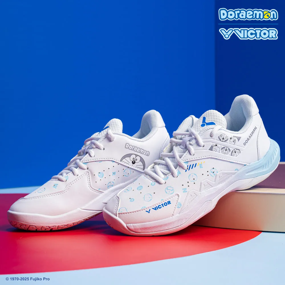 [VICTOR X DORAEMON] P-DRM A Bright White Wide Court Shoes