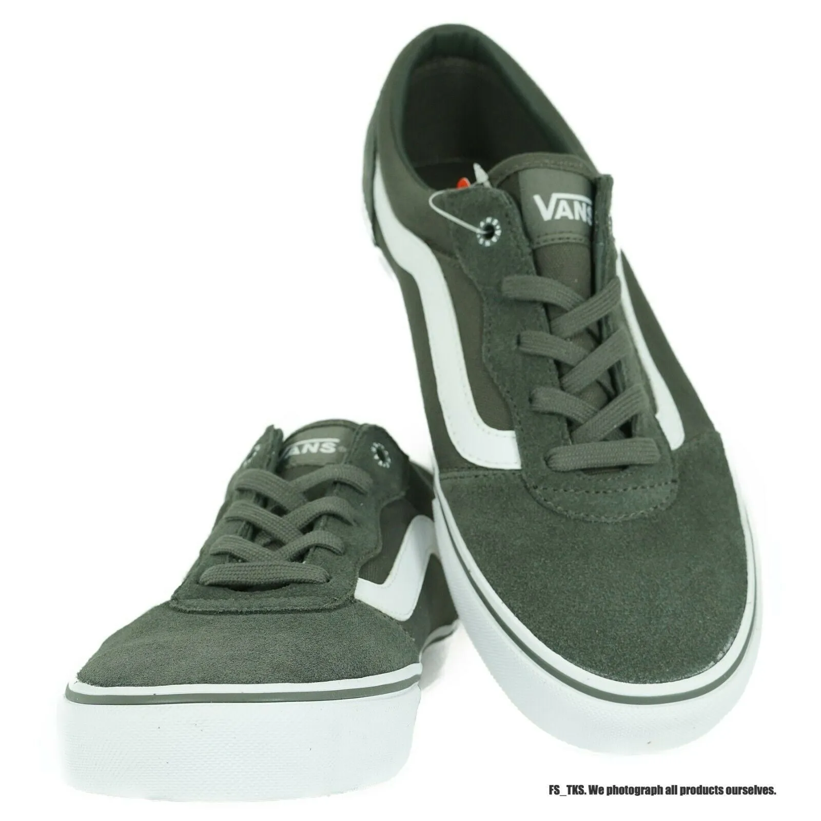 VN000ZUVFM5 VANS Milton Suede/Canvas (Charcoal) Men Sneakers Size 8.5