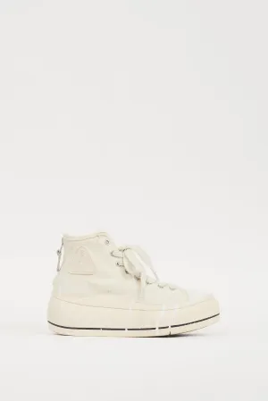 White Kurt Paint Splatter Platform Sneaker