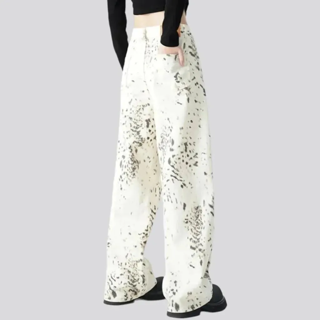 White women's denim pants