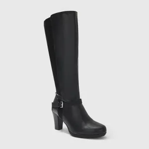 Wide Calf Knee High Boots With Zipper