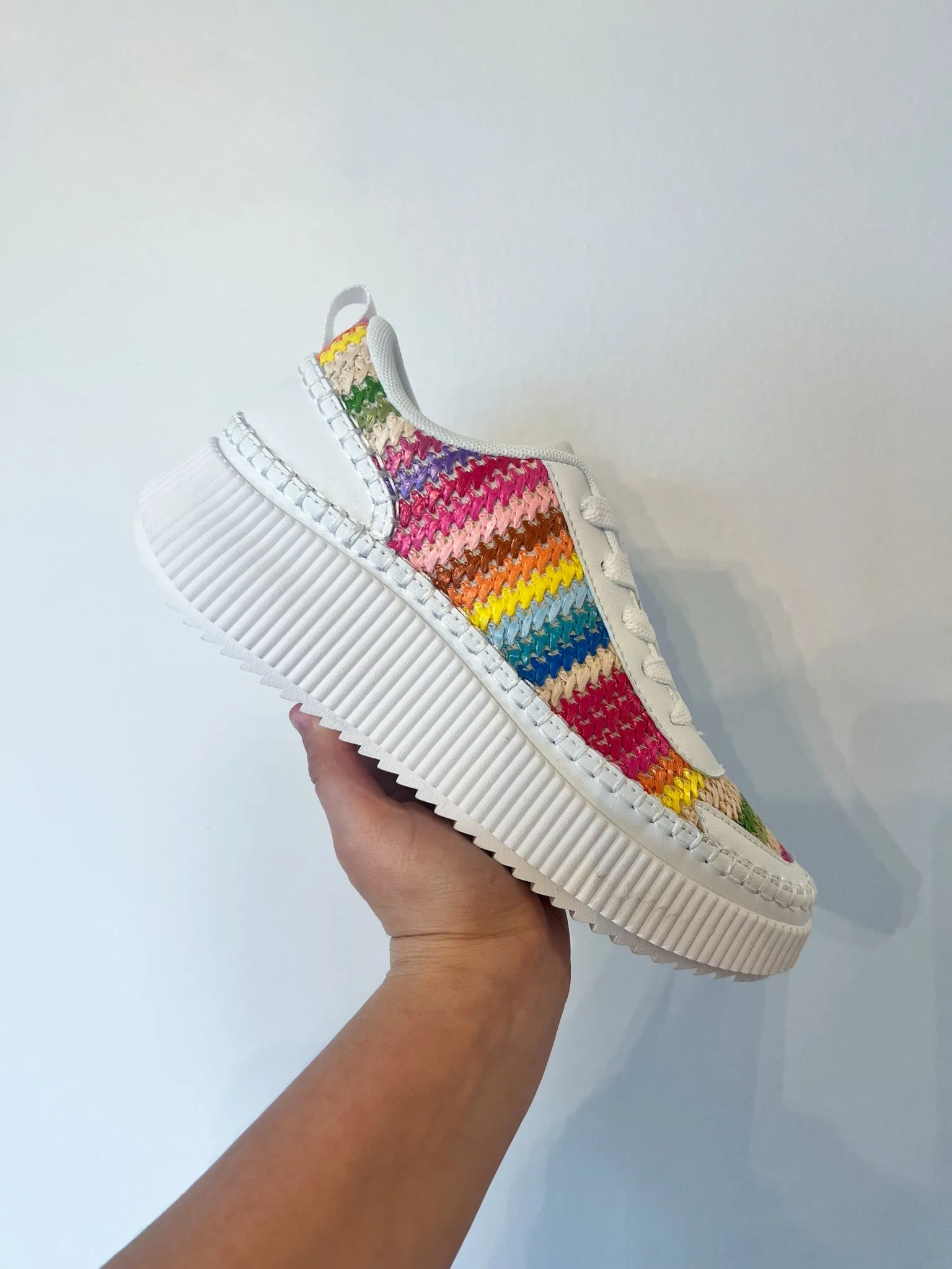 Willow Woven Sneaker- Rainbow