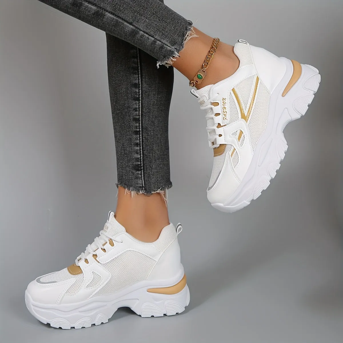 Women’s Chunky Platform Sneakers – Trendy Height-Boosting Trainers