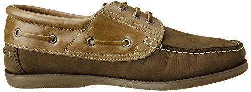 Woodland Men's Dbrown Leather Boat Shoes - 9 UK/India (43 EU)