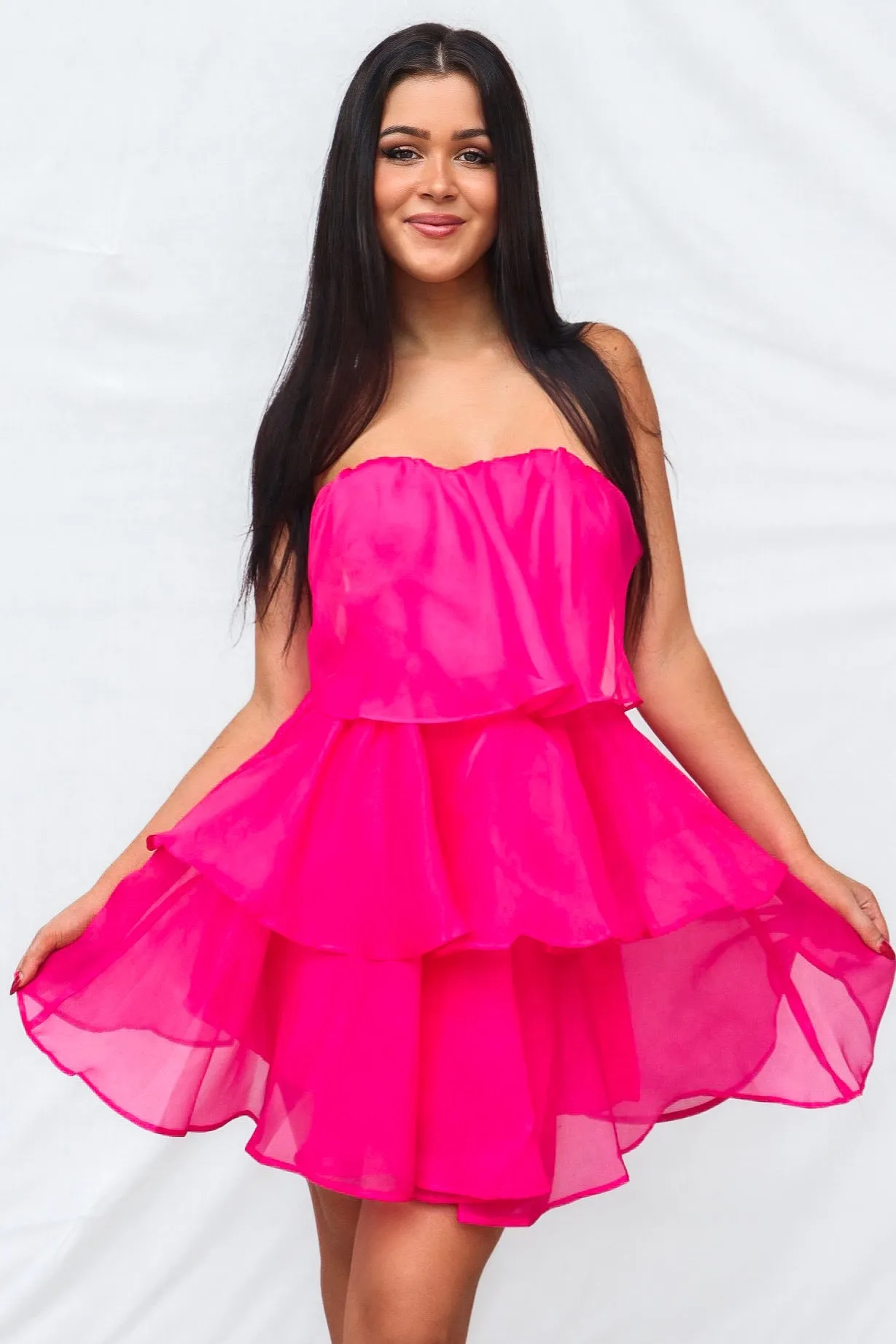 Zimmi Mini Dress - Hot Pink